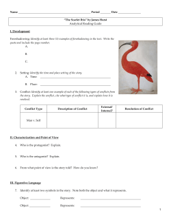 1 Name Period Date &ldquo;The Scarlet Ibis&rdquo; by James Hurst Analytical