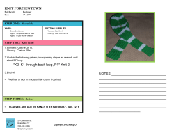 knit for Newtown scarf pattern