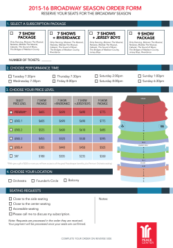 2015-16 broadway season order form
