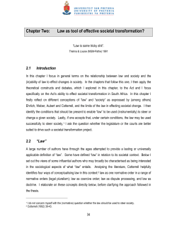 Chapter Two: Law as tool of effective societal transformation?