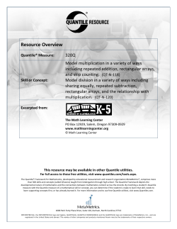 An Array of Fact Families