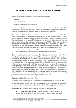 1. INTRODUCTION: WHAT IS JUDICIAL REVIEW?