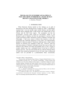 the black eye of hurricane katrina`s post jim crow syndrome is a