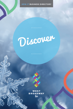the Winter 2016-17 West Broadway BIZ magazine