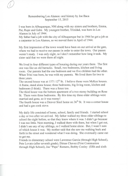 Read Baca Family Oral History