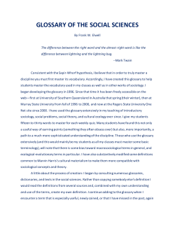 Glossary of Social Sciences - faculty.rsu.edu