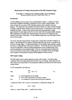 Measurement of Cooling Characteristics of the ISIS Tantalum Target