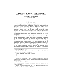 the future of judicial review for the detainees of the war on terrorism