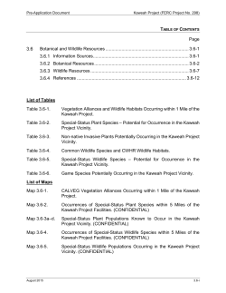 Botanical and Wildlife Resources 3.6-1 Information