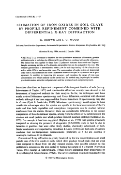 estimation of iron oxides in soil clays by profile refinement combined