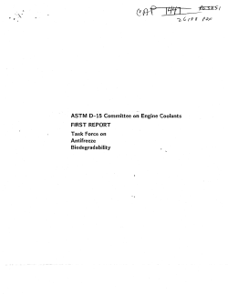 Task Force on Antifreeze Biodegradability