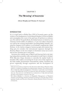 to view the Insomnia Case Study