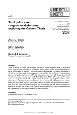 Tariff politics and congressional elections
