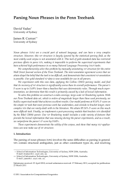 Parsing Noun Phrases in the Penn Treebank