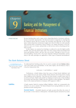 Banking and the Management of Financial Institutions