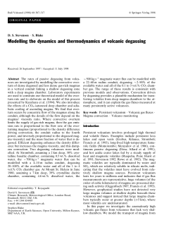 Modelling the dynamics and thermodynamics of volcanic degassing