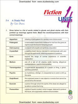 CBSE Class 10 English Fiction The Shady Plot