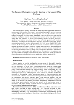 The Factors Affecting the Adversity Quotient of Nurses and