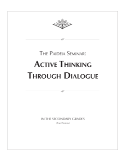 active thinking through dialogue - American Community School Beirut