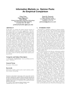 Information Markets vs. Opinion Pools: An Empirical Comparison