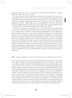 3.3 Joseph Addison and the Aesthetics of Neoclassical Wit