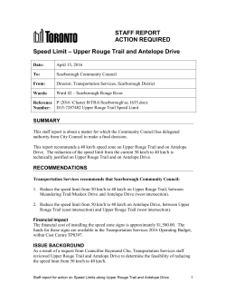 Speed Limit &ndash; Upper Rouge Trail and Antelope Drive