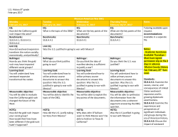 Lesson Plan Week of Feb 13-17