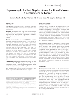 Laparoscopic Radical Nephrectomy for Renal Masses 7