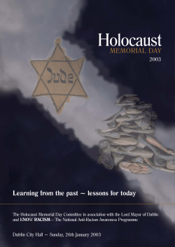 Holocaust Memorial Day Booklet 2003