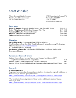 Scott Winship - Brookings Institution