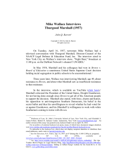 Mike Wallace Interviews Thurgood Marshall (1957)