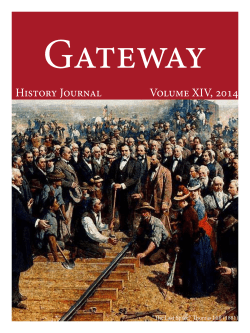 History Journal Volume XIV, 2014