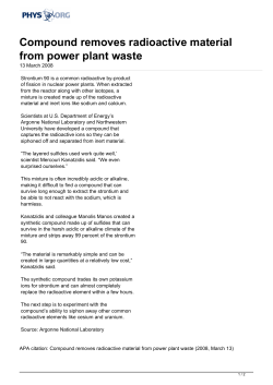 Compound removes radioactive material from power