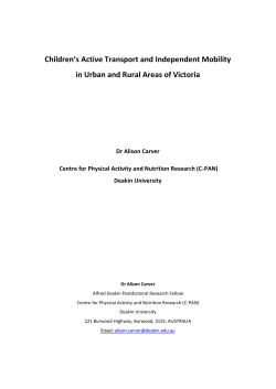 Children`s Active Transport and Independent Mobility in