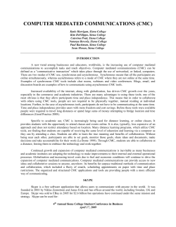 computer mediated communications (cmc)