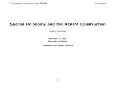 Special Holonomy and the ADHM Construction