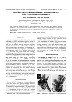 Assembling Synthesis of Barium Chromate Nano