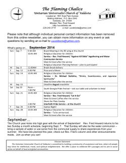 September 2014 - Unitarian Universalist Church of Valdosta