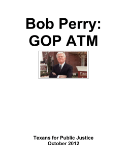 Bob Perry - Texans For Public Justice