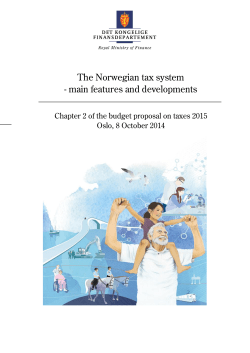 The Norwegian tax system - main features and