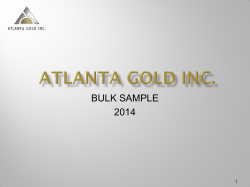 Bulk Sample - Atlanta Gold Inc.