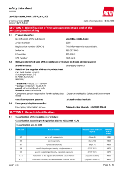 Safety Data Sheet: Lead(II) acetate, basic
