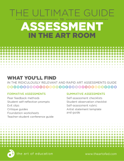 ASSESSMENT - The Art of Ed