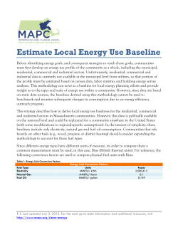 Estimate Local Energy Use Baseline