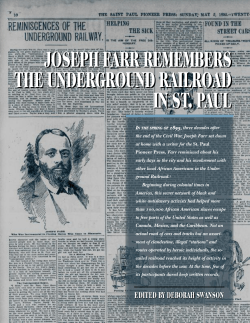 Joseph Farr remembers the underground railroad in St
