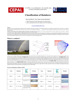 Classification of Rainbows