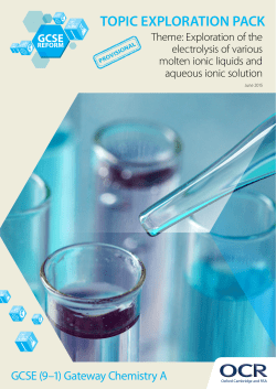 Topic exploration pack - Teacher pack