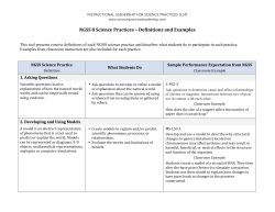 NGSS 8 Science Practices &ndash; Definitions and Examples