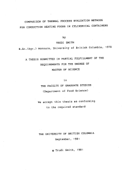 COMPARISON OF THERMAL PROCESS EVALUATION METHODS