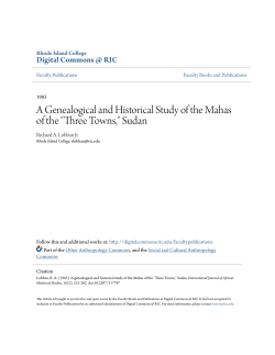 A Genealogical and Historical Study of the Mahas of the